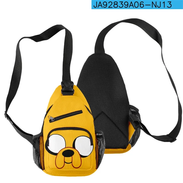 Anime Finn and Jake the Dog Face Shoulder Bags Waist Packs Sling Bag Cro... - $28.95