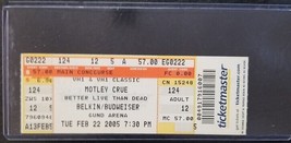 MOTLEY CRUE - ORIGINAL 2005 UNUSED WHOLE FULL CONCERT TICKET - $15.00