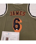LeBron James Hand-Signed #6 Los Ángeles Lakers Jersey Green -COA - £220.76 GBP