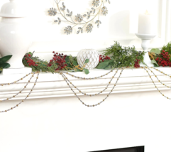 Martha Stewart Set of 3 Beaded Swags Gold / Silver - £17.01 GBP
