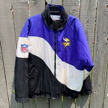 Vtg Minnesota Vikings Authentic Pro Line Apex One NFL Puffer Jacket Men&#39;s Size L - £77.84 GBP