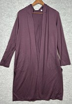 Pure J Jill Cardigan S Luxe Tencel Hooded Long  With Pockets - $19.68