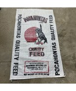 BOWMAN MILLING POCAHONTAS MO. Quality FEED SACK BAG Indian Maiden SIGN 3... - £35.30 GBP