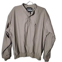 Zero Restriction Men L Golf Outwear Khaki Full Zip Pullover Sweater CKC ... - £45.96 GBP
