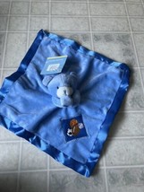 Small Wonders Blue Bear Sports/Balls Security Blanket/Lovey Satin Edged - $27.86