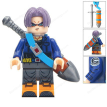 Future Trunks (Blue Jacket) Dragon Ball Z Block Minifigures Includes swords Kids - $15.97