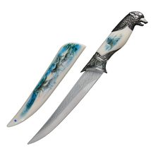 Munetoshi 13&quot; Northern Wolf Pack Dagger Short Sword Bowie Gift Knife wit... - £10.18 GBP