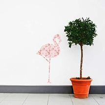 Cherry Blossom Patterned Flamingo Wall Decal - 36&quot; tall x 18&quot; wide - £21.50 GBP