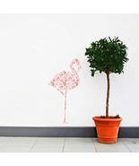 Cherry Blossom Patterned Flamingo Wall Decal - 36&quot; tall x 18&quot; wide - £21.23 GBP