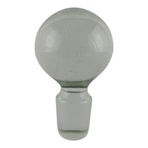 Vintage Large Solid Glass Ball Decanter Stopper, 1 Inch at Bottom, 2.5 I... - $24.18