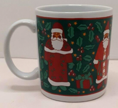 Riviera/Van Beers Signature Christmas Santa Coffee Mug Vintage 1993 - £8.97 GBP