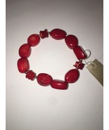 Barse Sterling Silver and RED Gemstone Bracelet NEW - $123.74 CAD
