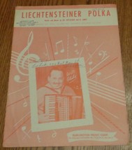 Vintage Sheet Music - Liechtensteiner Polka - 1957 Edition - VGC NICE MUSIC - $5.93