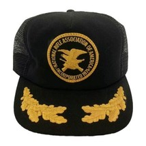 Trucker Hat Baseball Cap Vtg Snapback Mesh National Rifle Association NRA Patch - £18.29 GBP