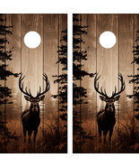 Waterproof Cornhole Wraps / Deer Hunting / Woods / Wood Grain / Laminated - $85.00