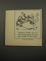 1950 American Airlines Ad - cartoon by George Price - Carries More Passengers - £14.48 GBP