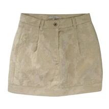 Cache Luxe Gold Metallic Jacquard Banded Bottom Skirt Textured New $158 NWT - $63.20