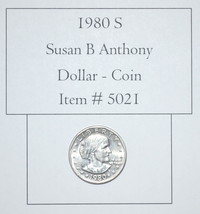 1980 S, Susan B Anthony Dollar Coin, # 5021, dollar coins, old coins, ra... - $15.20