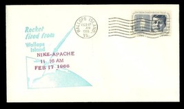 FDC Postal History NASA Rocket Fired Wallops Island VA Nike Apache Feb 1... - £6.62 GBP