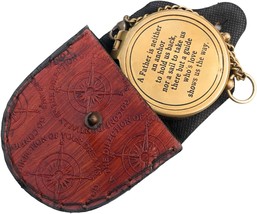 NauticalMart A Father is Neither an Anchor Engraved Compass Best Gift for Dad, D - £23.15 GBP