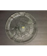 Vintage Clear Glass Serving Platter Dinner Plate Arcoroc Flower Design 1... - £6.97 GBP