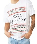 Friends  Christmas “I&#39;d Rather Be Watching Friends NWT Men&#39;s LG SZ White - $12.19