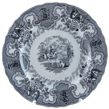 c1850 Texian Campaigne  Historical Staffordshire Black Transferware 9.5&quot; plate J - £429.96 GBP