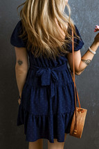Malaya Swiss Dot Tied Tiered Dress - $494.06 MXN