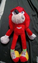 Sonic Hedgehog Knuckles Echidna Plush 10” Toy Doll Anime Red Suction Hang New - $11.88