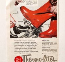 1955 Red Ball Thermo-Lites Boots Advertisement Vintage Footwear Ball-Ban... - $371.04 MXN