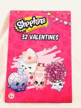 shopkins 32 Valentines Day Cards School Pass Out  - £3.94 GBP