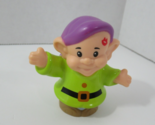 Fisher Price Little People Disney Snow White dwarf Dopey w/ kiss lip print - $4.94