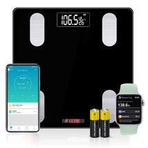 5Core Digital Bathroom Scale for Body Weight Fat Smart Bluetooth w/ Battery - £13.72 GBP