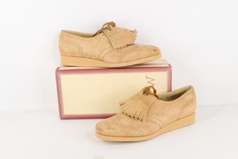 NOS Vtg 90s Streetwear Womens 11 2A Fringed Chunky Leather Platform Shoes USA - £118.66 GBP