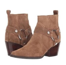 MARC FISHER Halie Casual Suede Bootie With Harness Ring (Size 11 M) - £39.83 GBP