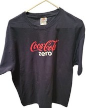 Coca-Cola Coke Zero Black Graphic T Shirt XL Short Sleeve Crewneck Heavy... - £14.05 GBP