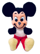 Walt Disney Characters Vintage 1960&#39;s Mickey Mouse Collectible Stuffed Plush Toy - £7.86 GBP