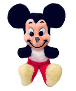 Walt Disney Characters Vintage 1960&#39;s Mickey Mouse Collectible Stuffed P... - £7.80 GBP