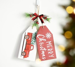 Home Reflections 20&quot; Lit Hanging Tags in Red - £28.43 GBP