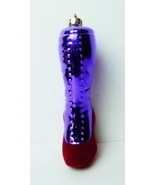 Purple Victorian Boot Button Up Look plastic ornament - $4.46