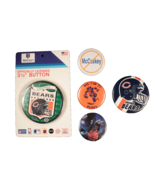 5 Vintage Chicago Bears Pin Buttons 1971 Iron Mike and More! - €15,41 EUR