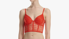 Wolford Logo Obsessed Bustier Bra Lace Red ( 34C ) - £102.61 GBP