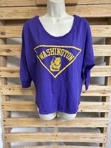 NEW Washington Huskies Blue 84 Purple Relaxed 3/4 Sleeve T Shirt Women's... - $14.84
