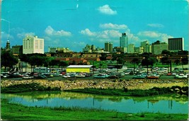 Skyline and Trinity River Fort Worth Texas TX 1968 Chrome Postcard E5 - £3.05 GBP