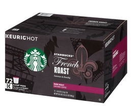 Keurig K Cups Coffee Starbucks French Roast K-Cups Dark Blend Arabica 72... - £37.80 GBP