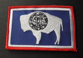 Wyoming Embroidered Patch Rectangle Sew Or Iron On 3 X 2 Inches - £4.24 GBP