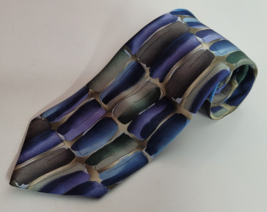 J. GARCIA Wired Crossroads Collection 57 Men&#39;s 100% Silk Abstract 61&quot; Neck Tie - £10.17 GBP