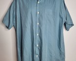 Peter Millar Mens Shirt XL Blue Plaid Short Sleeve Collared Button  Cott... - $21.99