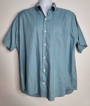 Peter Millar Mens Shirt XL Blue Plaid Short Sleeve Collared Button  Cott... - £17.29 GBP