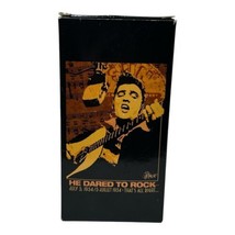Elvis Presley 50 YEAR ANNIVERSARY WRIST WATCH 1994 Vintage Black Leather... - $26.18